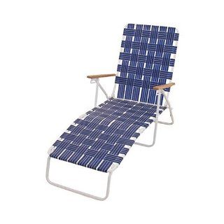 RIO BRANDS BY405 0138 Hi Back Web Chaise, Blue : Patio Chaise Lounge Covers : Patio, Lawn & Garden