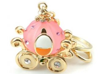Origin CreationFairy tale Pumpkin Carriage pink rhinestone Keychain at  Womens Clothing store: Key Chains