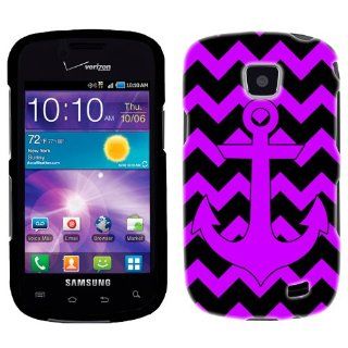 Samsung Illusion Anchor Chevron Purple and Black Pattern Phone Case Cover: Cell Phones & Accessories