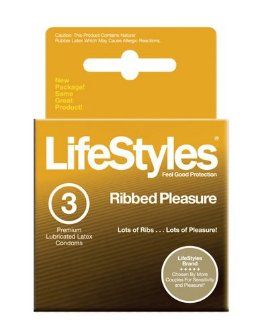 Lifestyles ribbed (3pack) (Pack Of 3): Health & Personal Care