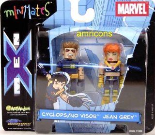 Marvel Mini mates Series 3 Cyclops / no Visor & Jean Grey VARIANT Figure 2 pack   EXTREMELY RARE: Toys & Games