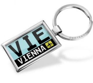 Keychain Airport code VIE / Vienna country: Austria   Neonblond: Clothing