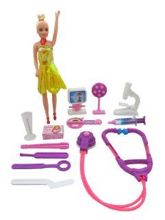 Girls Doctor Set w/ Doll & Accessories (Blister): Toys & Games