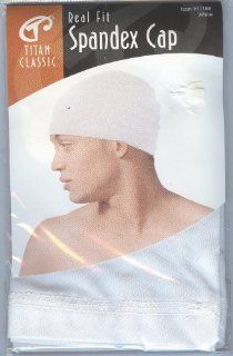 Real Fit Spandex Cap White #11168 : Shower Caps : Beauty