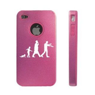 Apple iPhone 4 4S 4G Pink D8170 Aluminum & Silicone Case Evolution Zombie: Cell Phones & Accessories