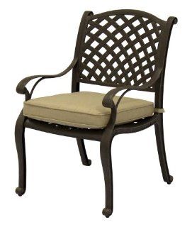 Heritage Outdoor Living Nassau Cast Aluminum Dining Chair/Swivel Rocke 6   Pack   Antique Bronze  Patio, Lawn & Garden