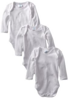 Spasilk 100% Cotton Long Sleeve Lap Shoulder 3 Pack Bodysuit: Clothing