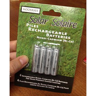 Moonrays 97126 350mAh NiCd AAA Rechargeable Solar Batteries, 4 Pack: Electronics