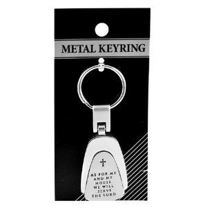 As For Me and My Housemetal engraveable keychain: Jewelry