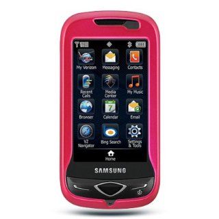 Hot Pink Rubberized Phone Cover for Samsung Reality Verizon Protector Case: Cell Phones & Accessories
