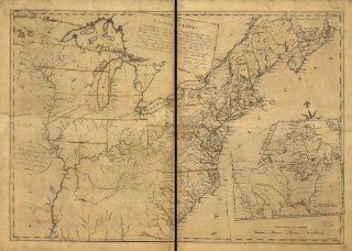 1784 map of U.S. The United States according to the definitive treaty of peace s   Wall Maps
