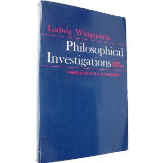 Philosophical Investigations (3rd Edition) (9780024288103): Ludwig Wittgenstein, G. E. M. Anscombe: Books
