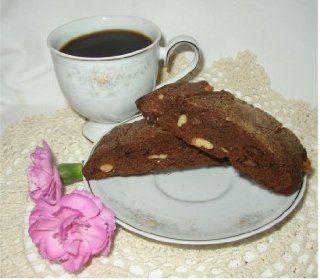 8 pieces White Chocolate Frosted CHOCOLATE ALMOND Biscotti : Grocery & Gourmet Food