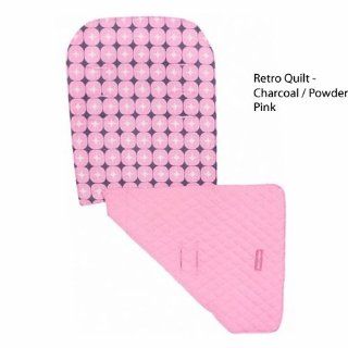 Maclaren Reversible Stroller Liner   Retro Quilt Charcoal/Powder Pink : Baby Stroller Accessories : Baby