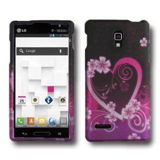 CoverON Hard Snap On Cover Case with PINK PURPLE LOVE Design for LG P769 OPTIMUS L9 T MOBILE With PRY  Triangle Case Removal Tool [WCC827] Cell Phones & Accessories