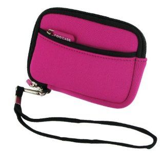 rooCASE (Pretty Hot Pink) SLV2 Neoprene Sleeve Carrying Case for Panasonic Lumix DMC FH25 Digital Camera : Camera & Photo