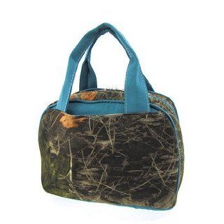Blue Camo Camouflage Insulated Lunch Bag Box: Clothing