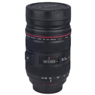 XM International ZOOM ABLE! 1:1 Model Canon 24 70mm Lens Stainless Lens Cup Coffee Mug 350ml DC64: Kitchen & Dining