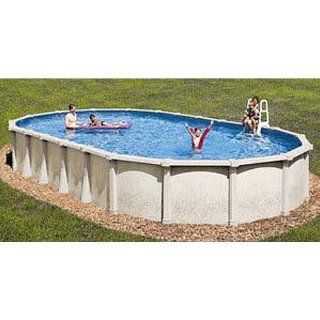 Tahitian 18 x 33 ft Oval 54 inch Hybrid Above Ground Pool with 8 inch Top Rails Color: Large Chemical Package (NY998): Sports & Outdoors