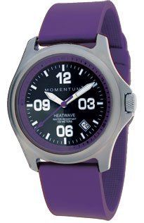 New St. Moritz Momentum M1 Heatwave Women's Dive Watch & Underwater Timer for Scuba Divers with Purple Bezel, Purple Hyper Rubber Band & FREE Watch Protector Valued at $12.95 Value for Added Protection to the Glass Face of  Your Dive Watch: Wat