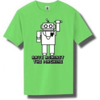 Rave Against the Machine Robot Short Sleeve Bright Neon Tee   6 bright colors at  Mens Clothing store Fashion T Shirts