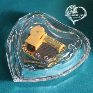 18 Note Wind up Musical Box in Heart Shape Play Carrying You of Anime Castle in the Sky, 9*8*2.5cm   Jewelry Music Boxes
