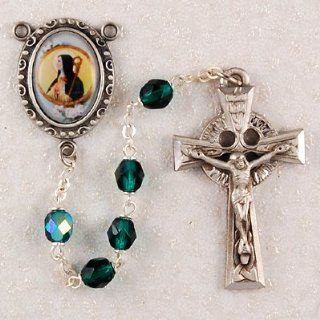 Saint Brigid Rosary Patron Prayer Bead Catholic Christian Necklace: Jewelry