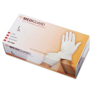 MediGuard Powdered Latex Exam Gloves, Large, 100/Box: Industrial & Scientific