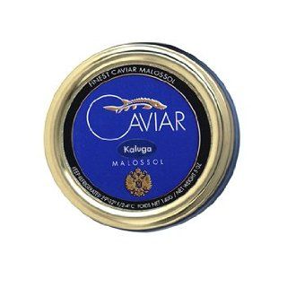 Kaluga Caviar also known as River Beluga Caviar 'Malossol'   5 oz/143 gr. : Caviars And Roes : Grocery & Gourmet Food