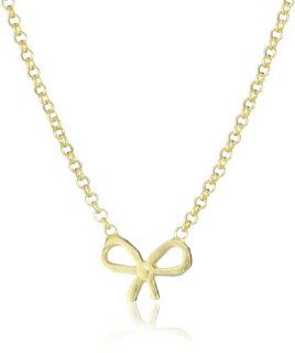 Dogeared Love "Always" Gold Plated Silver Bow Necklace, 18": Jewelry