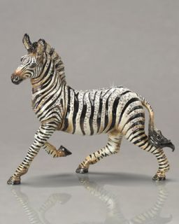 Ansel Zebra Figurine   Jay Strongwater
