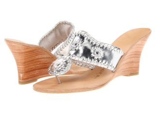 Jack Rogers Hamptons Navajo Hi Wedge Womens Wedge Shoes (Silver)