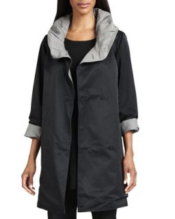 Reversible Hooded Rain Coat, Petite   Eileen Fisher