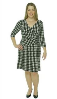 Evan Picone Women's Bold Beginnings Jersey Dress Black/Ivory 14P at  Womens Clothing store