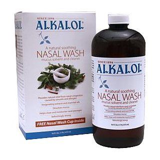 Alkalol   A Natural Soothing Nasal Wash, Mucus Solvent and Cleaner Kit    with Cup, 16 oz.: Health & Personal Care