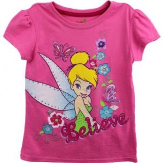 Disney Fairies Tinkerbell "Believe" Pink T Shirt 4 6X (6X) Clothing