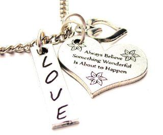 Always Believe Something Wonderful Is About to Happen 18" Fashion Necklace: Chain Necklaces: Jewelry