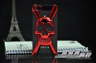 Big Mango High Quality New Stereo Fashion Rock Style Personality Skull Plastic Protective Shell Hard Below Cover Case for Apple Iphone 5 (Red): Cell Phones & Accessories