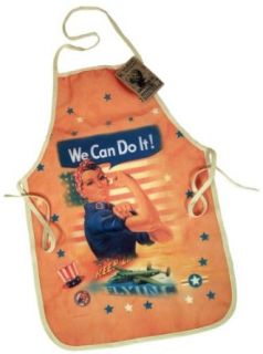 Rosie the Riveter "We Can Do It!" Patriotic Apron w/ WWII image USA Made by FlagClothes: Clothing