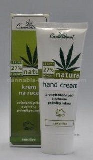 Natura Hand Cream containing Hemp oil / Treatment for Hands and Nails , Cracked Skin on Fingers 75g/2,6oz Health & Personal Care