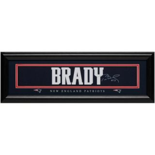 Tom Brady New England Patriots 8 x 24 Framed Signature Player Print