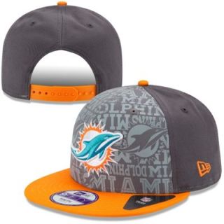 Youth New Era Graphite Miami Dolphins 2014 NFL Draft 9FIFTY Snapback Hat