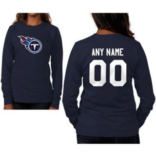 Tennessee Titans Womens Custom Any Name & Number Long Sleeve T Shirt