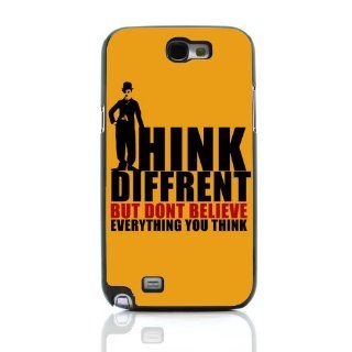 Generic Colorful Printing (Think Different But Don't Believe Everything You Think) Hard Plastic and Painted Aluminum Hybrid Case With Screen Protector for Samsung Galaxy Note II N7100: Cell Phones & Accessories
