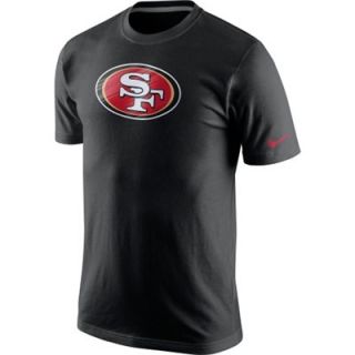Nike San Francisco 49ers Fast Logo T Shirt   Black