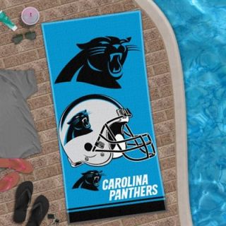 Carolina Panthers 28 x 58 Fiber Reactive Beach Towel   Panther Blue
