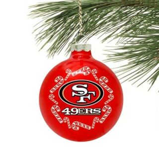 San Francisco 49ers Candy Cane Traditional Ornament   Scarlet