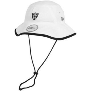 New Era Oakland Raiders Training Bucket Hat   White