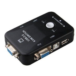 KVM Switch Box USB Mouse Keyboard Monitor VGA 2 Port: Computers & Accessories