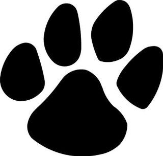 PANTHER PAW PRINT 5" BLACK Vinyl Decal Window Sticker for Laptop, Ipad, Window, Wall, Car, Truck, Motorcycle   Wall Decor Stickers  
